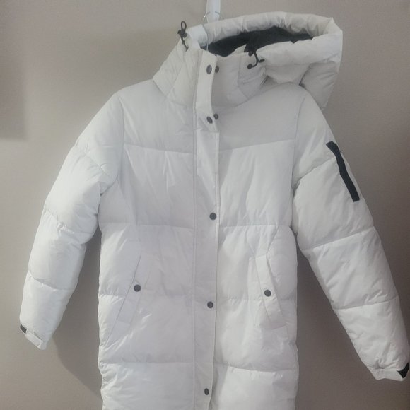 Lecaf Sports -90- White Sporty Parka With Hood Size S - Picture 1 of 5